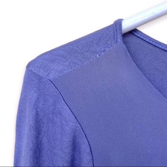 LOLA & SOPHIE | Silk Front Faux Wrap Sleeved Top (XS) - Picture 3 of 4